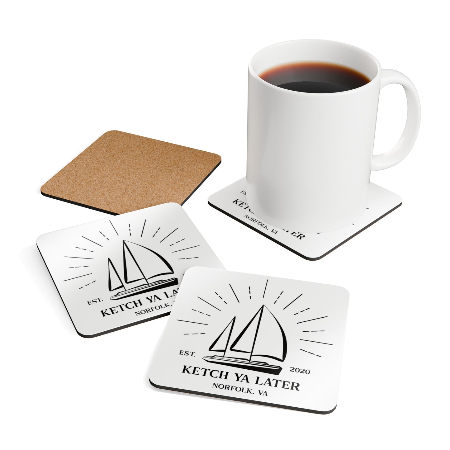 Customized Corkwood Coaster Set